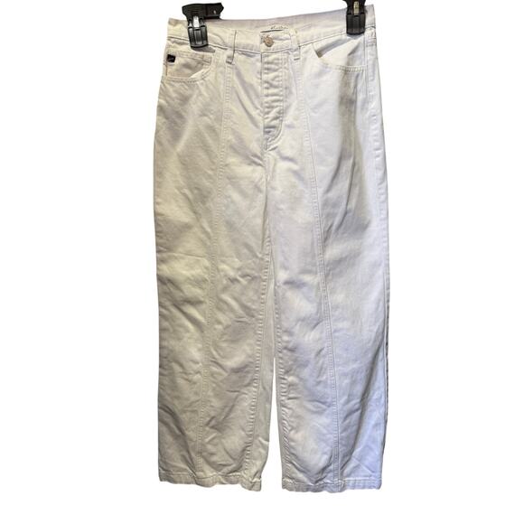 KanCan White Wide Leg High Waisted Button Fly Jeans Size 9/28 - Picture 2 of 12